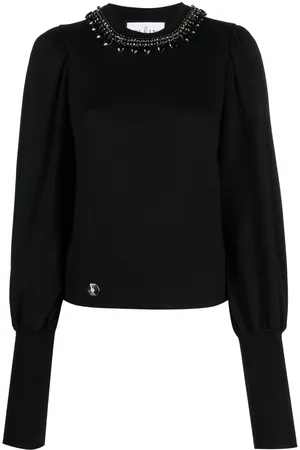 Philipp Plein Gestrickter Pullover mit Kristallen