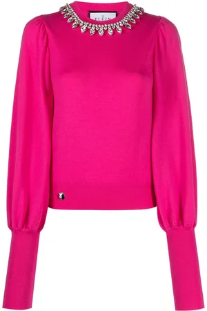 Philipp Plein Gestrickter Pullover mit Kristallen