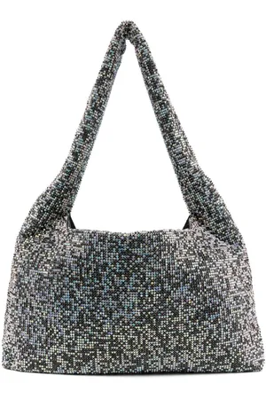 KARA Armpit Schultertasche aus Kristall-Mesh