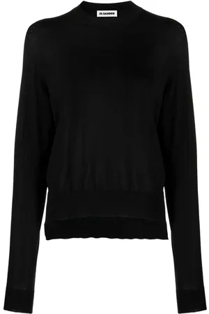 Jil Sander Gerippter Pullover mit rundem Ausschnitt