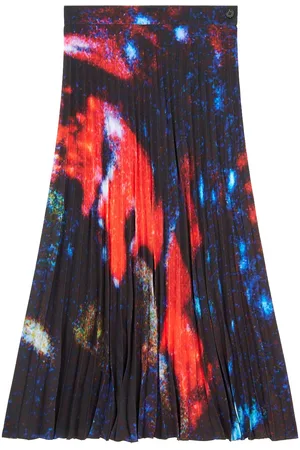 Maison Margiela Plisseerock mit abstraktem Print