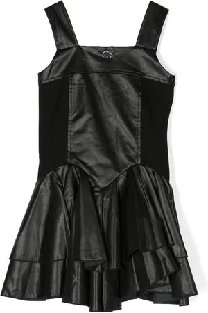 Twin-Set Gestuftes Kleid mit Logo-Schild