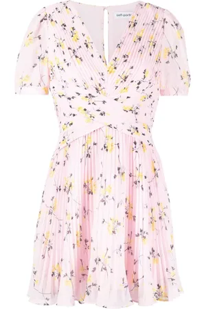 Self-Portrait Minikleid mit Blumen-Print