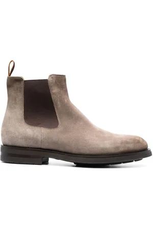 santoni Wildlederstiefel mit runder Kappe