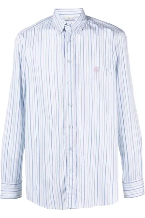 Etro Gestreiftes Hemd mit Logo-Stickerei