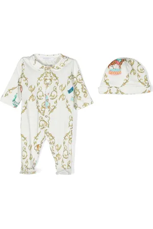 Roberto Cavalli Set aus Strampler und Mütze mit Print