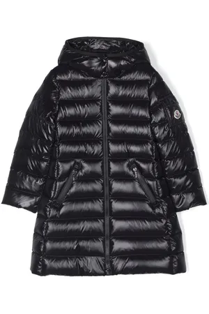 Moncler Gesteppter Mantel mit Logo-Patch