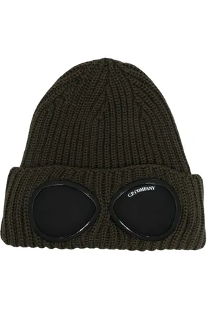 C.P. Company Gerippte Mütze mit Goggle-Detail