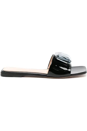 Gianvito Rossi Pantoletten aus Leder