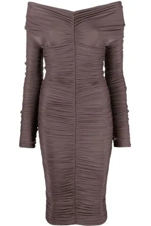 The Andamane Schulterfreies Kleid mit Raffungen