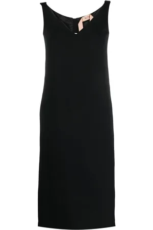Nº21 Midikleid mit gerafften Trägern