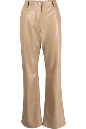Msgm Gerade Hose aus Faux-Leder