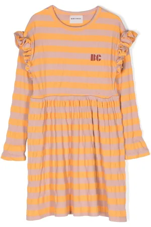 Bobo Choses Gestreiftes Kleid mit Rüschen