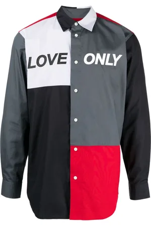 Ports V Hemd im Patchwork-Look mit Slogan