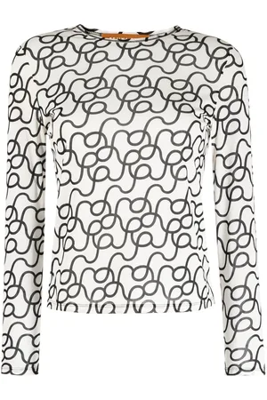 REJINA PYO Langarmshirt mit grafischem Print