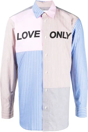 Ports V Hemd im Patchwork-Look mit Slogan