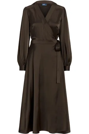 Ralph Lauren Gewickeltes Midikleid aus Satin
