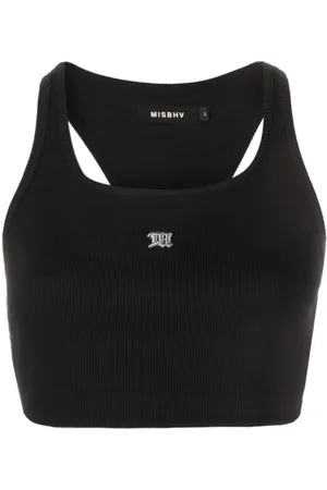 MISBHV Geripptes Cropped-Top mit Logo