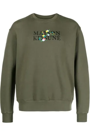 Maison Kitsuné Sweatshirt mit Blumenstickerei