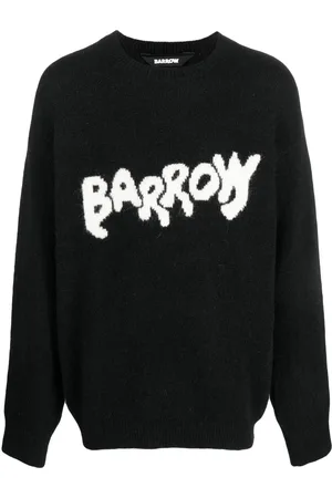 BARROW Pullover mit gebürstetem Intarsien-Logo