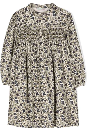 BONPOINT Ausgestelltes Kleid mit Blumen-Print