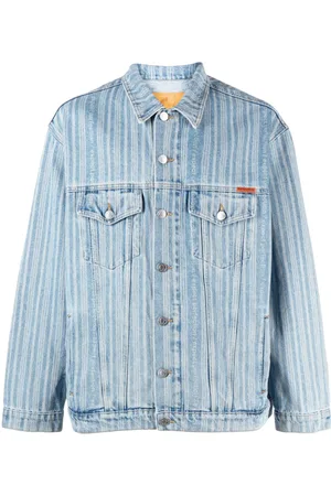 MARTINE ROSE Gestreifte Jeansjacke