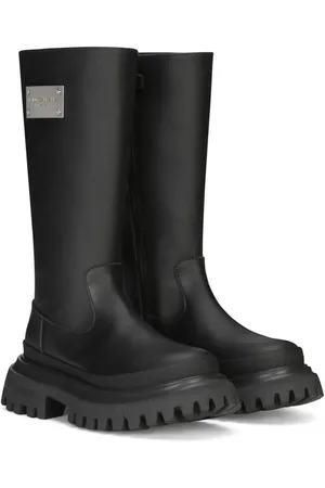 Dolce & Gabbana Stiefel mit Logo-Schild
