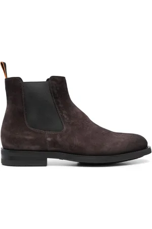 santoni Wildlederstiefel mit runder Kappe