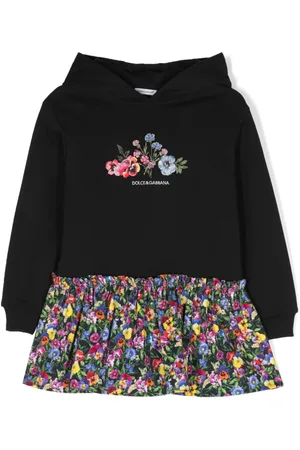 Dolce & Gabbana Langärmeliges Kleid mit Logo-Print