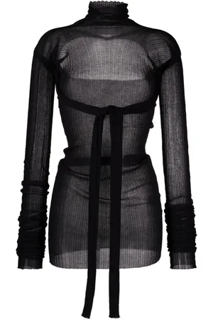 Quira Gerippter Pullover mit offenem Rücken