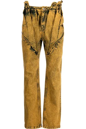 JUNTAE KIM Halbhohe Straight-Leg-Jeans