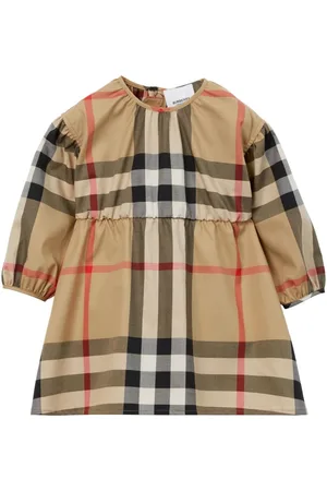Burberry Kariertes Kleid mit rundem Ausschnitt