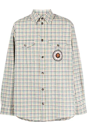 Kenzo Kariertes Hemd mit Logo-Patch