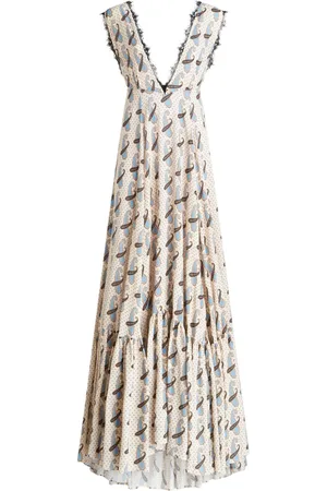 Etro Maxikleid mit V-Ausschnitt