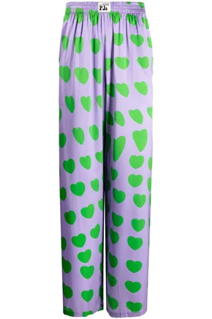 Natasha Zinko Ausgestellte Hose mit Herz-Print