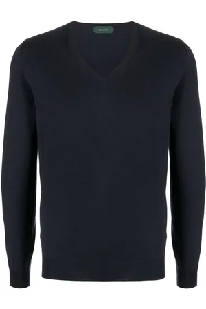 ZANONE Gerippter Pullover mit V-Ausschnitt