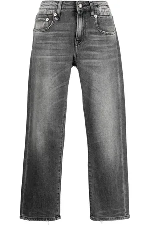 R13 Cropped-Jeans im Distressed-Look