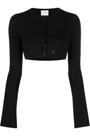 Courrèges Fein gestrickter Cropped-Cardigan