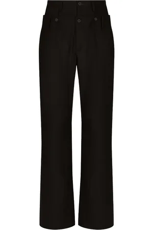 Dolce & Gabbana Weite Hose mit Logo-Patch