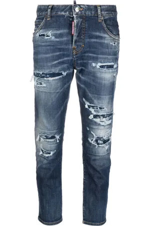 Dsquared2 Cropped-Jeans in Distressed-Optik