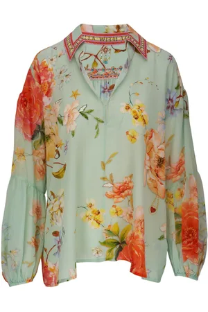 Camilla Seidenbluse mit Blumen-Print