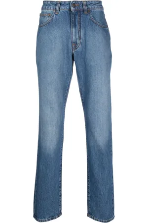 Boglioli Halbhohe Straight-Leg-Jeans