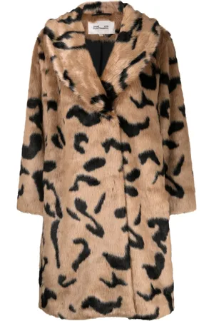 Diane von Furstenberg Faux-Fur-Mantel mit Animal-Print