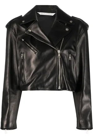 Palm Angels Lederjacke mit Reißverschluss