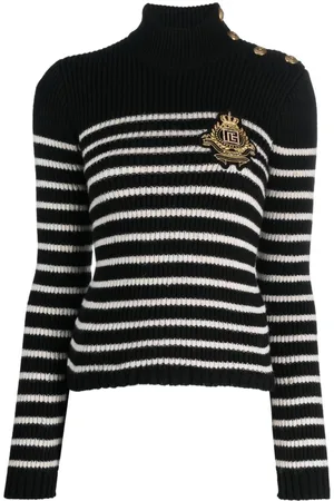 Balmain Pullover mit Logo-Patch