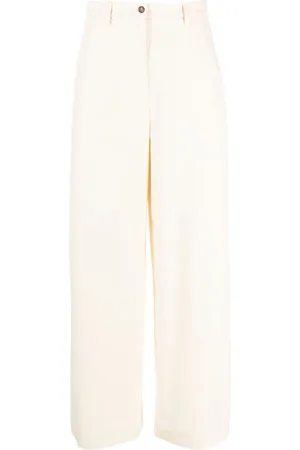 Rochas High-Waist-Hose mit weitem Bein