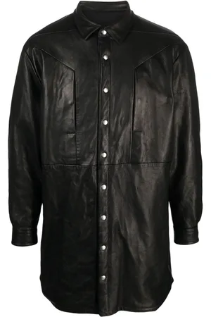 Rick Owens Jumbo Fogpocket Hemdjacke aus Leder