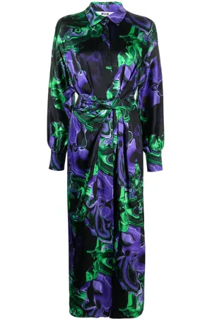 Msgm Kleid mit abstraktem Print