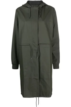 Rains Kapuzenparka mit Kordelzug