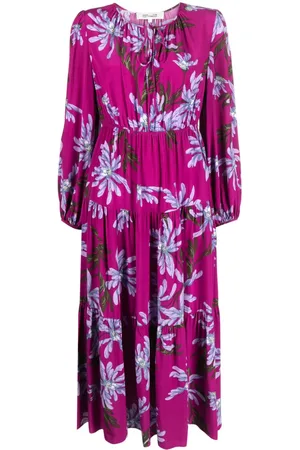 Diane von Furstenberg Dominique Seidenkleid mit Blumen-Print